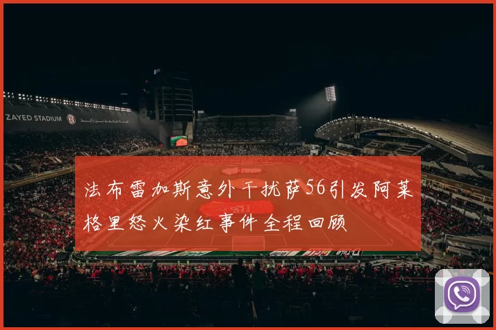 法布雷加斯意外干扰萨56引发阿莱格里怒火染红事件全程回顾